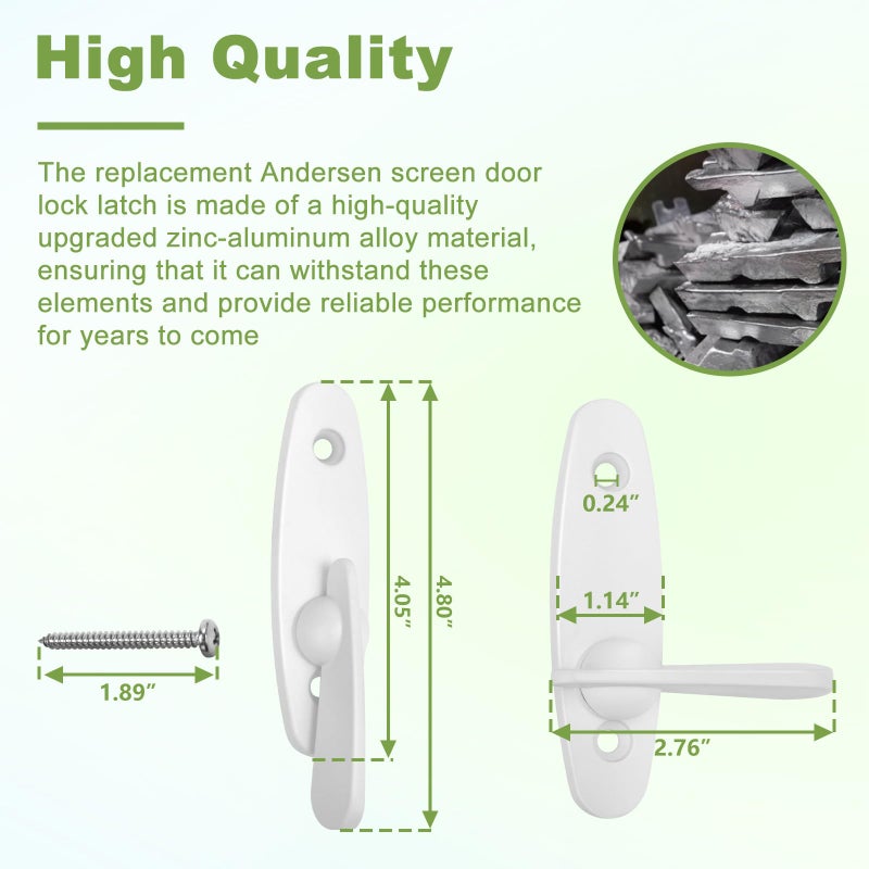 ArrogantF 2573609 Thumb Latch Replacement Andersen Sliding Door Lock,Tribeca Style Gliding Door Thumb Latch fit 200 Series Narroline Gliding Doors,Frenchwood Gliding Doors and Perma-Shield Gliding Doors - Image 3